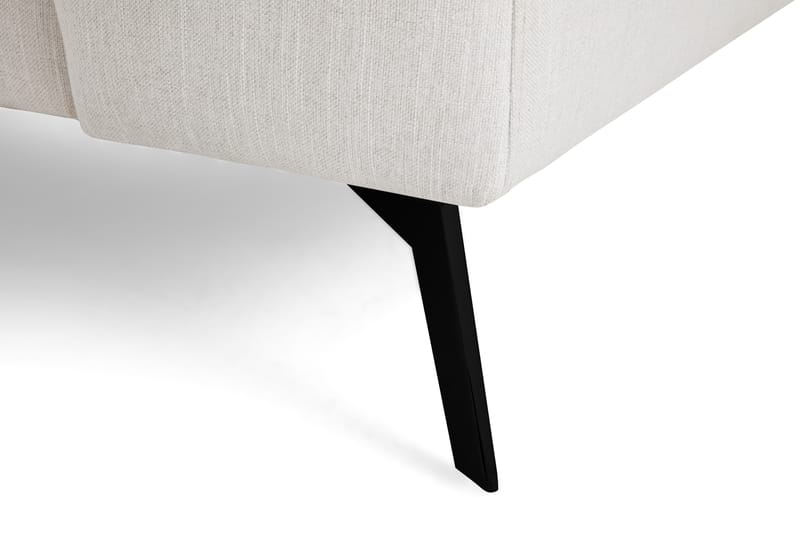 Ocean Lyx 4-seters Venstrevendt L-formet Sjeselongsofa i Stoff - Lys grå - Møbler - Sofaer - Sofa med sjeselong