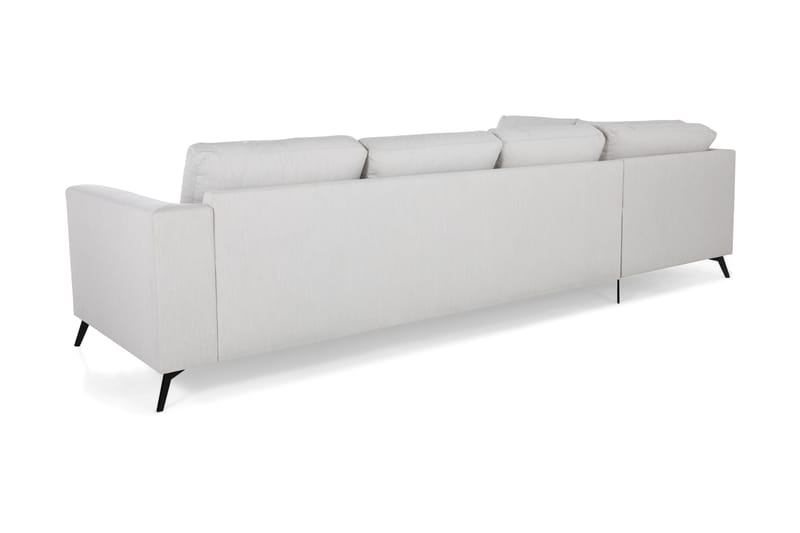 Ocean Lyx 4-seters Venstrevendt L-formet Sjeselongsofa i Stoff - Lys grå - Møbler - Sofaer - Sofa med sjeselong