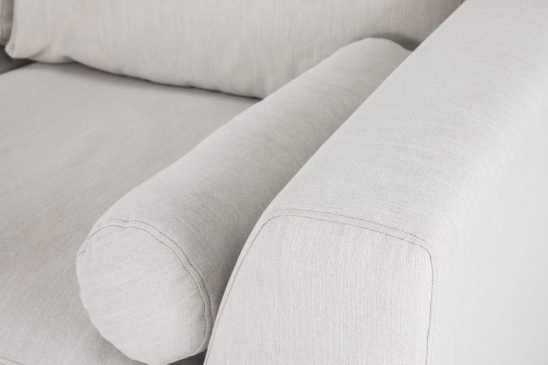 Ocean Lyx 4-seters Venstrevendt L-formet Sjeselongsofa i Stoff - Lys grå - Møbler - Sofaer - Sofa med sjeselong - 4 seters sofa med divan