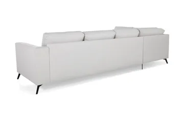 Ocean Lyx 4-seters Venstrevendt L-formet Sjeselongsofa i Stoff - Lys grå - Møbler - Sofaer - Sofa med sjeselong