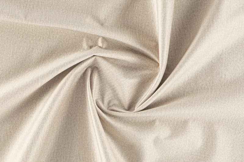 Ocean Lyx 6-seters Venstrevendt U-formet Sofa med Divan og Sjeselong + Fotskammel i Fløyel - Beige - Møbler - Sofaer - Sofa med sjeselong