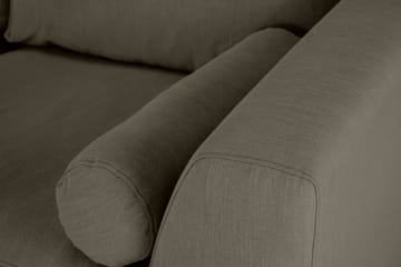 Ocean Lyx 6-seters Venstrevendt U-formet Sofa med Divan og Sjeselong + Fotskammel i Stoff - Mørkegrønn - Møbler - Sofaer - Sofa med sjeselong