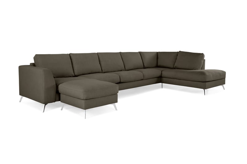 Ocean Lyx U-sofa med Sjeselong Høyre - Grön - Møbler - Sofaer - Sofa med sjeselong