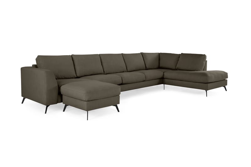 Ocean Lyx U-sofa med Sjeselong Høyre - Grön - Møbler - Sofaer - Sofa med sjeselong