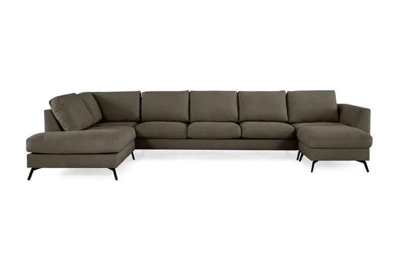 Ocean Lyx U-sofa med Sjeselong Venstre - Grön - Møbler - Sofaer - Sofa med sjeselong