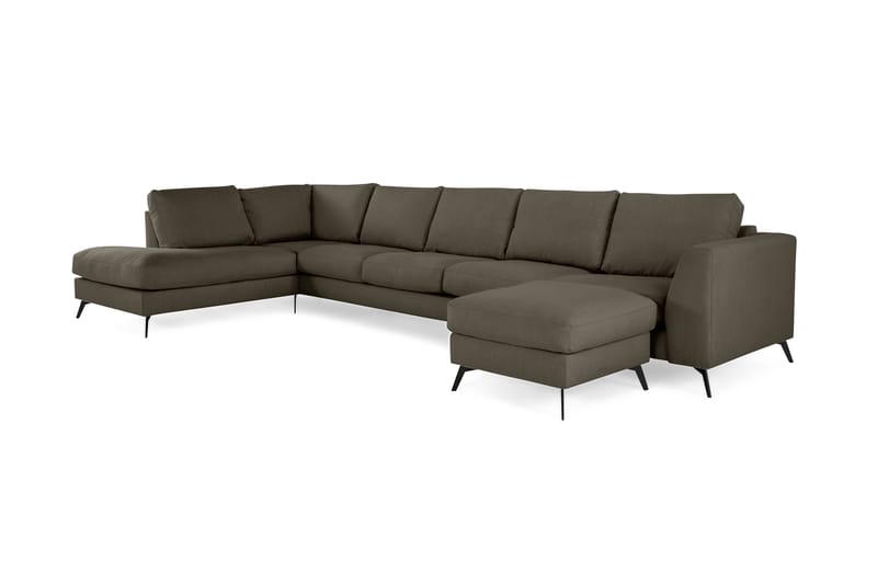 Ocean Lyx U-sofa med Sjeselong Venstre - Grön - Møbler - Sofaer - Sofa med sjeselong