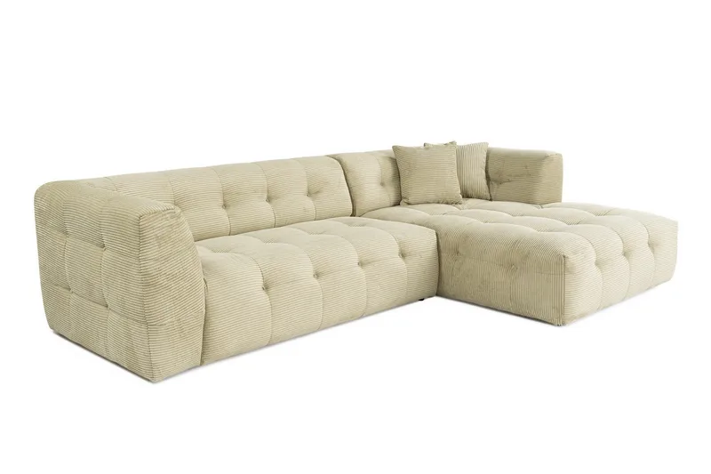 Octavian Sofa med Sjeselong 3-seter - Grønn - Møbler - Sofaer - Sofa med sjeselong