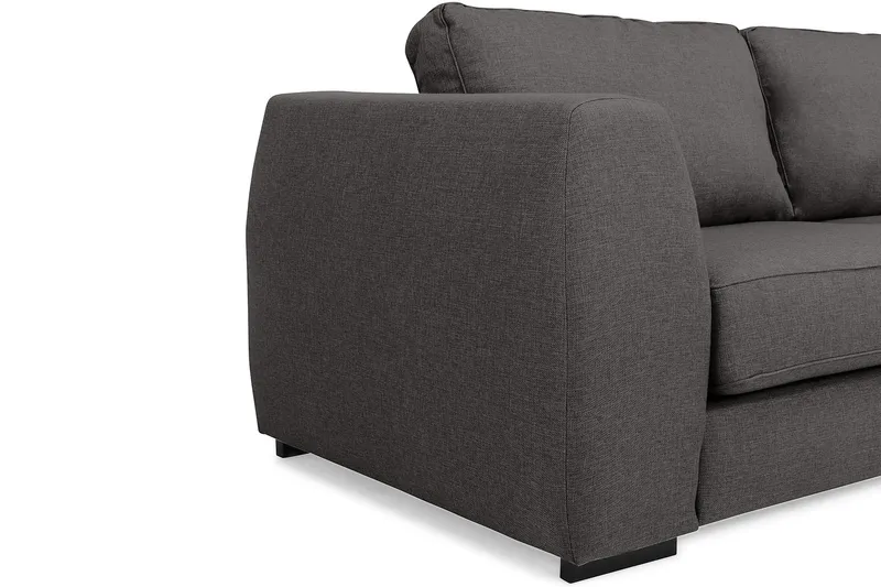 Optus 3-seters Sofa med Sjeselong Høyre - Mørkegrå - Møbler - Sofaer - Sofa med sjeselong - 3 seters sofa med divan