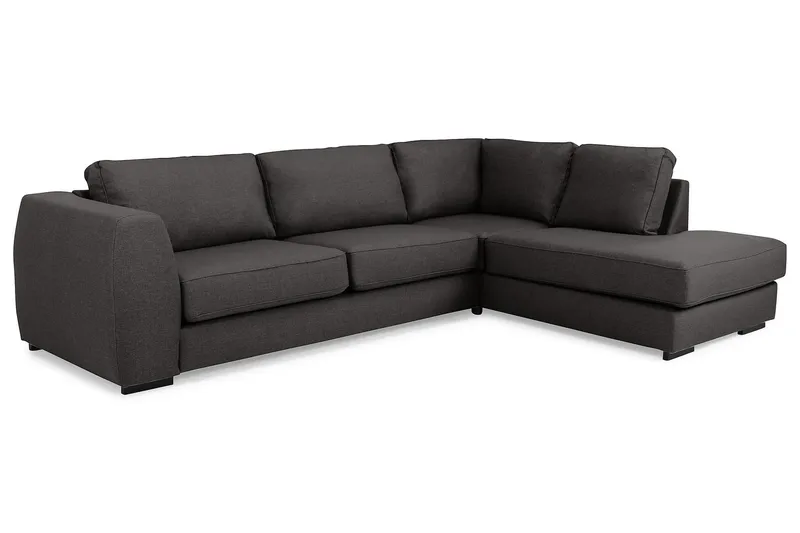 Optus 3-seters Sofa med Sjeselong Høyre - Mørkegrå - Møbler - Sofaer - Sofa med sjeselong - 3 seters sofa med divan