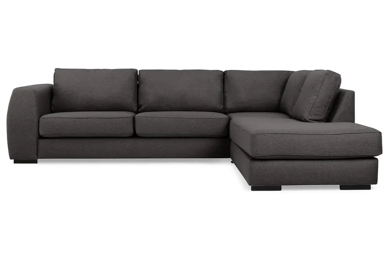 Optus 3-seters Sofa med Sjeselong Høyre - Mørkegrå - Møbler - Sofaer - Sofa med sjeselong - 3 seters sofa med divan