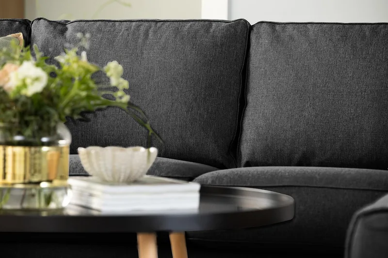 Optus 3-seters Sofa med Sjeselong Høyre - Mørkegrå - Møbler - Sofaer - Sofa med sjeselong - 3 seters sofa med divan