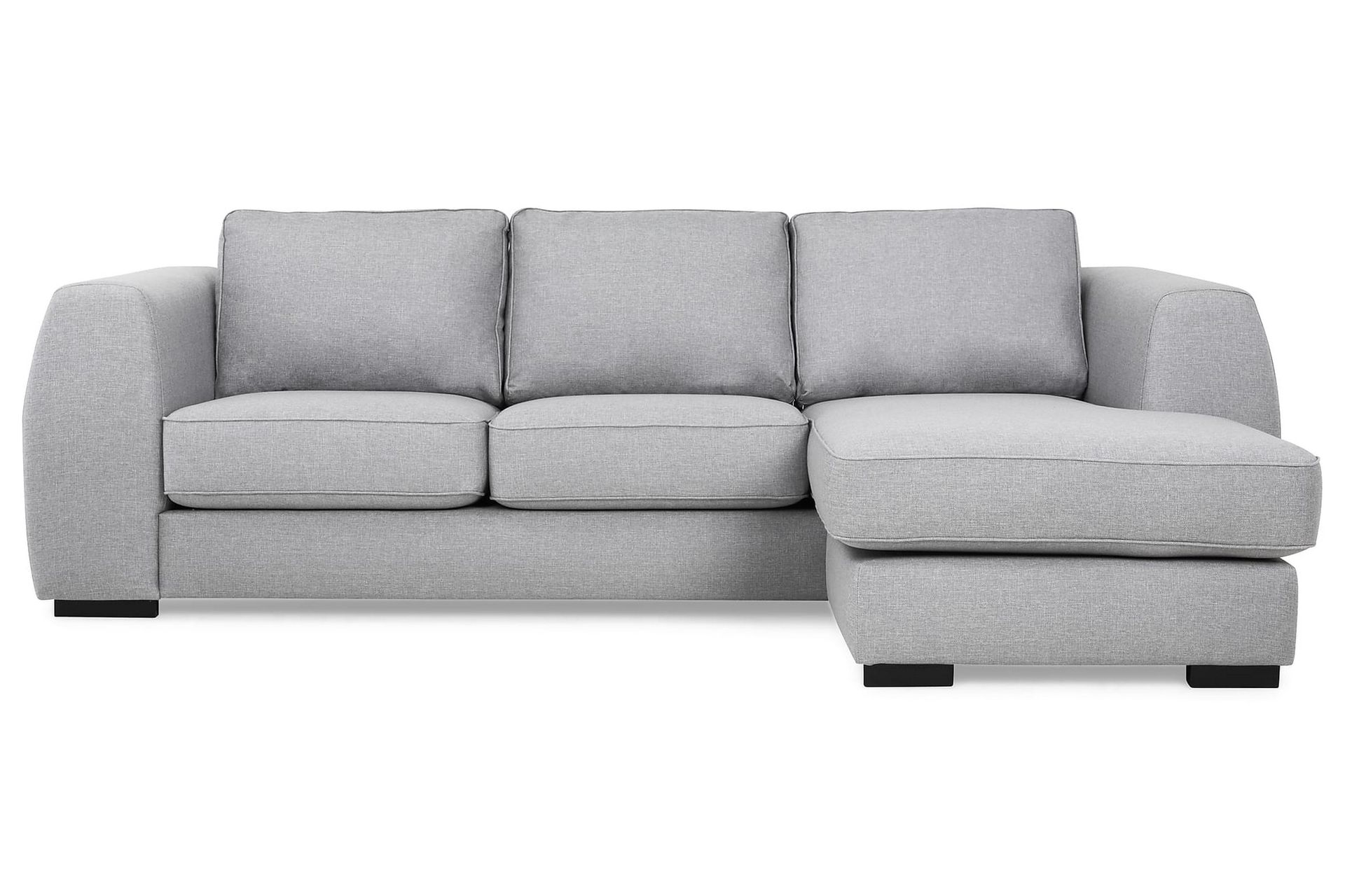 Optus 3-seters Vendbar L-formet Sjeselongsofa i Stoff - Lys grå - Møbler - Sofaer - Sofa med sjeselong