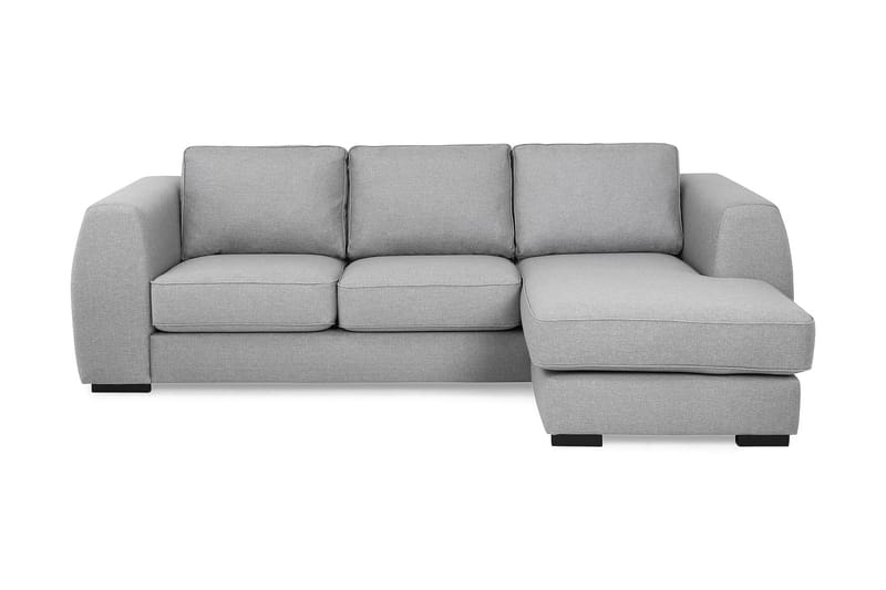 Optus 3-seters Vendbar L-formet Sjeselongsofa i Stoff - Lys grå - Møbler - Sofaer - Sofa med sjeselong - 3 seters sofa med divan