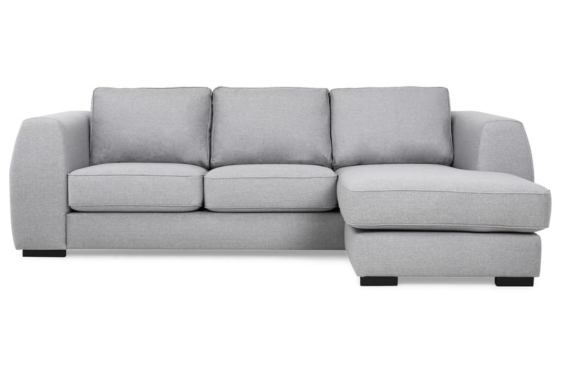 Optus 3-seters Vendbar L-formet Sjeselongsofa i Stoff - Lys grå - Møbler - Sofaer - Sofa med sjeselong - 3 seters sofa med divan