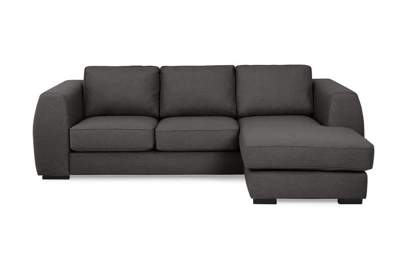 Optus 3-seters Vendbar L-formet Sjeselongsofa i Stoff - Mørk grå - Møbler - Sofaer - Sofa med sjeselong
