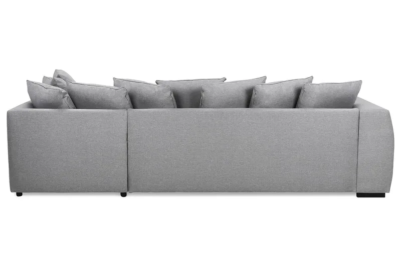 Optus 4-seters Høyrevendt L-formet Sjeselongsofa i Stoff inkl. Pynteputer - Lys grå - Møbler - Sofaer - Sofa med sjeselong - 3 seters sofa med divan