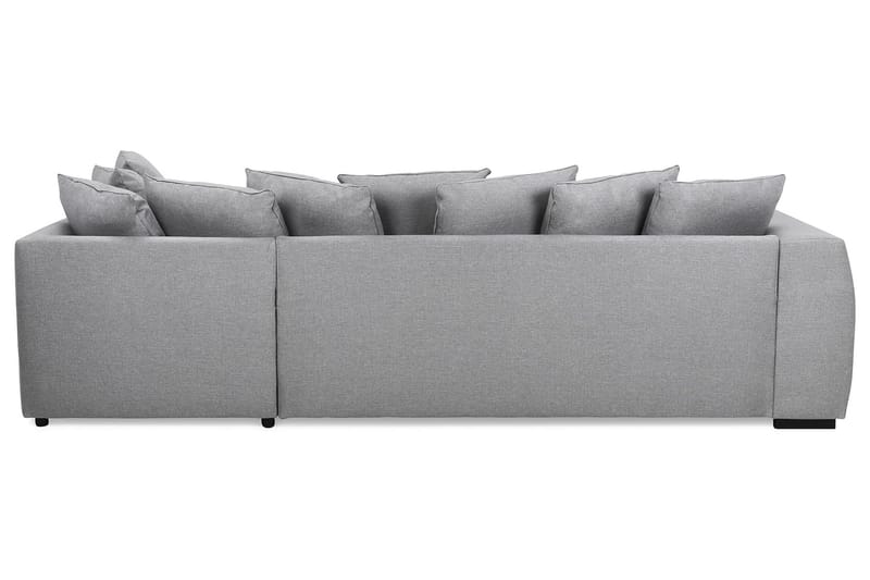 Optus 4-seters Høyrevendt L-formet Sjeselongsofa i Stoff inkl. Pynteputer - Lys grå - Møbler - Sofaer - Sofa med sjeselong - 3 seters sofa med divan