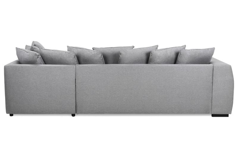 Optus 4-seters Høyrevendt L-formet Sjeselongsofa i Stoff inkl. Pynteputer - Lys grå - Møbler - Sofaer - Sofa med sjeselong