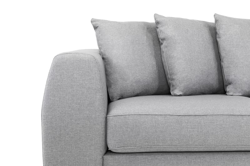 Optus 4-seters Høyrevendt L-formet Sjeselongsofa i Stoff inkl. Pynteputer - Lys grå - Møbler - Sofaer - Sofa med sjeselong
