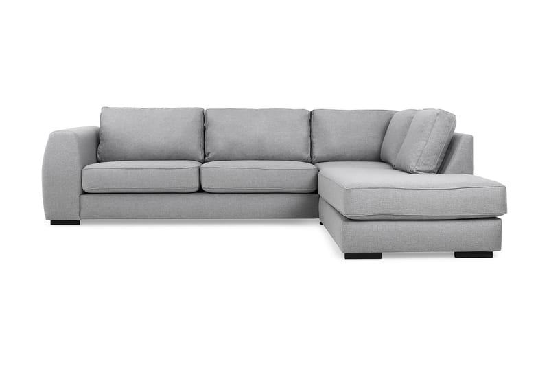 Optus 4-seters Høyrevendt L-formet Sjeselongsofa i Stoff - Lys grå - Møbler - Sofaer - Sofa med sjeselong