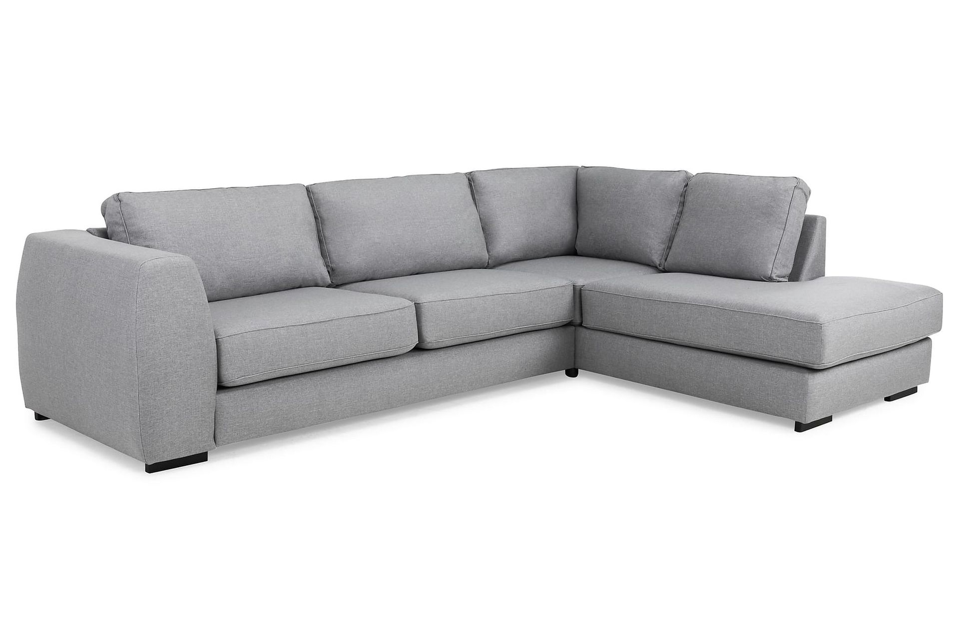 Optus 4-seters Høyrevendt L-formet Sjeselongsofa i Stoff - Lys grå - Møbler - Sofaer - Sofa med sjeselong