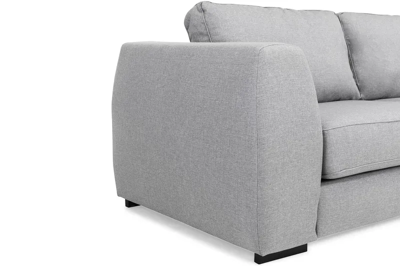 Optus 4-seters Høyrevendt L-formet Sjeselongsofa i Stoff - Lys grå - Møbler - Sofaer - Sofa med sjeselong - 3 seters sofa med divan