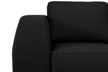 Optus 4-seters Høyrevendt L-formet Sjeselongsofa i Stoff - Svart - Møbler - Sofaer - Sofa med sjeselong