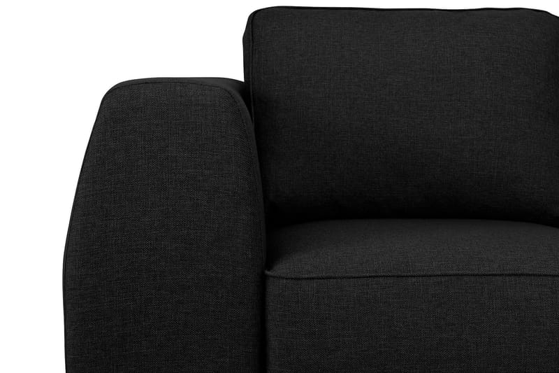 Optus 4-seters Høyrevendt L-formet Sjeselongsofa i Stoff - Svart - Møbler - Sofaer - Sofa med sjeselong - 3 seters sofa med divan