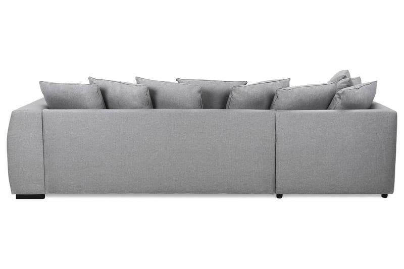 Optus 4-seters Venstrevendt L-formet Sjeselongsofa i Stoff inkl. Pynteputer - Lys grå - Møbler - Sofaer - Sofa med sjeselong