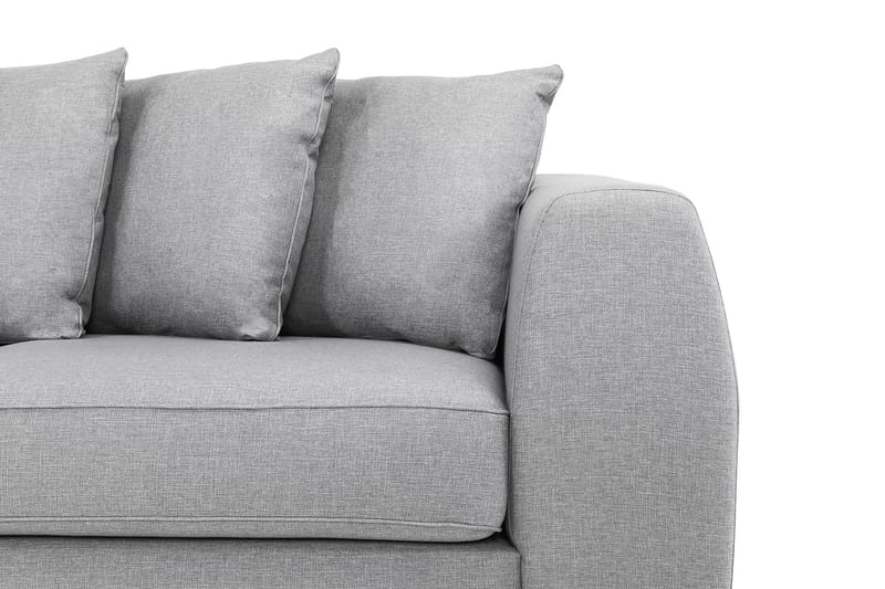 Optus 4-seters Venstrevendt L-formet Sjeselongsofa i Stoff inkl. Pynteputer - Lys grå - Møbler - Sofaer - Sofa med sjeselong