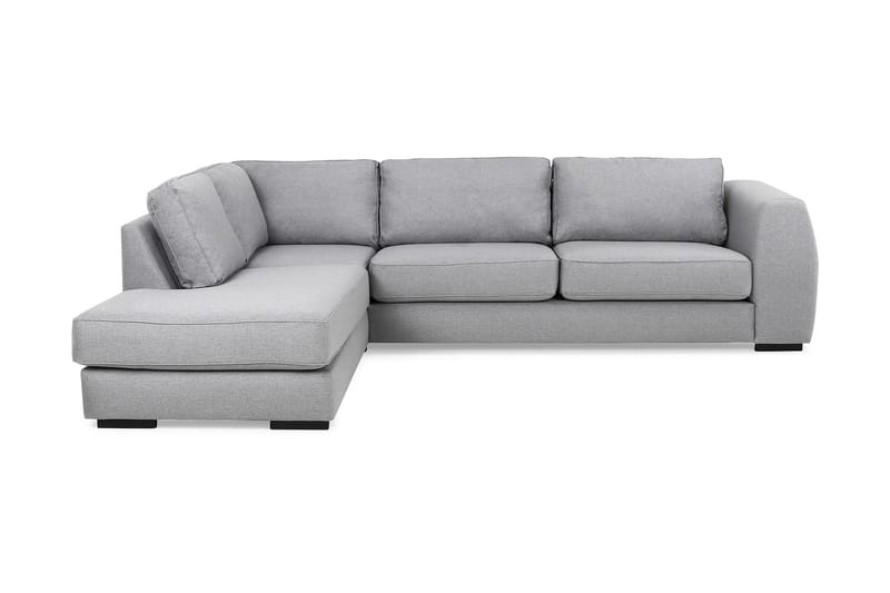 Optus 4-seters Venstrevendt L-formet Sjeselongsofa i Stoff - Lys grå - Møbler - Sofaer - Sofa med sjeselong