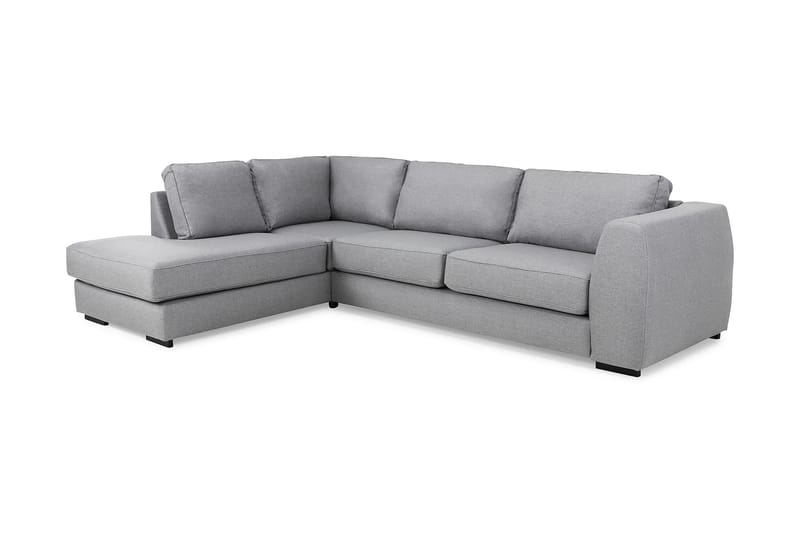 Optus 4-seters Venstrevendt L-formet Sjeselongsofa i Stoff - Lys grå - Møbler - Sofaer - Sofa med sjeselong