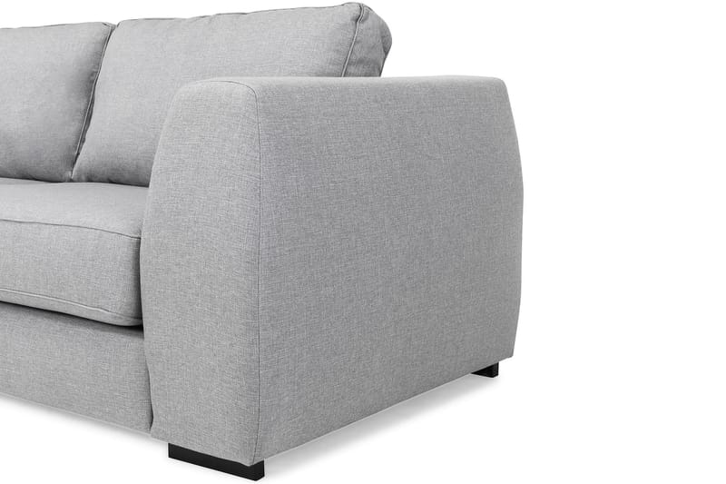 Optus 4-seters Venstrevendt L-formet Sjeselongsofa i Stoff - Lys grå - Møbler - Sofaer - Sofa med sjeselong