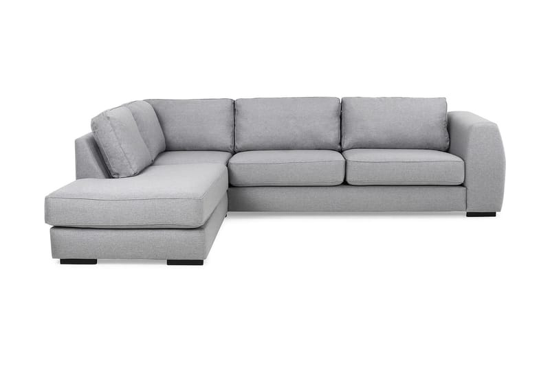 Optus 4-seters Venstrevendt L-formet Sjeselongsofa i Stoff - Lys grå - Møbler - Sofaer - Sofa med sjeselong - 3 seters sofa med divan