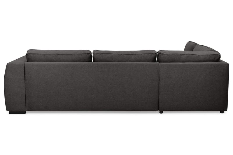 Optus 4-seters Venstrevendt L-formet Sjeselongsofa i Stoff - Mørk grå - Møbler - Sofaer - Sofa med sjeselong