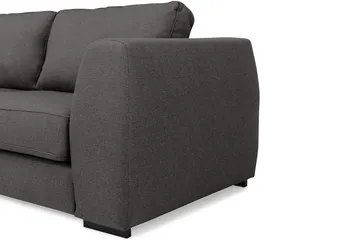 Optus 4-seters Venstrevendt L-formet Sjeselongsofa i Stoff - Mørk grå - Møbler - Sofaer - Sofa med sjeselong