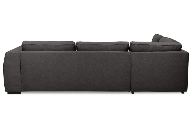 Optus 4-seters Venstrevendt L-formet Sjeselongsofa i Stoff - Mørk grå - Møbler - Sofaer - Sofa med sjeselong - 3 seters sofa med divan