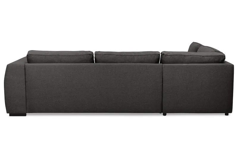 Optus 4-seters Venstrevendt L-formet Sjeselongsofa i Stoff - Mørk grå - Møbler - Sofaer - Sofa med sjeselong - 3 seters sofa med divan