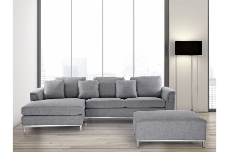 Oslo Hjørnesofa 270 cm - Grå - Sofa med sjeselong - 4 seters sofa med divan
