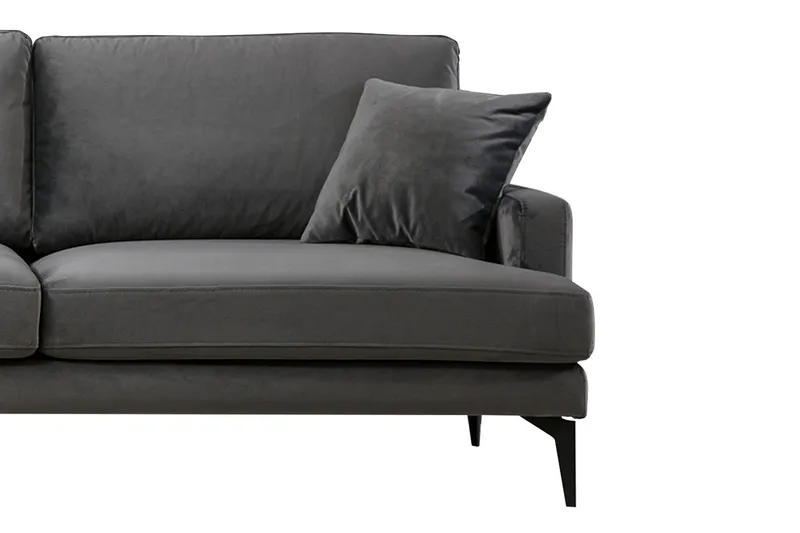 Ostberg Hjørnesofa med Divan Venstre - Svart - Møbler - Sofaer - Sofa med sjeselong