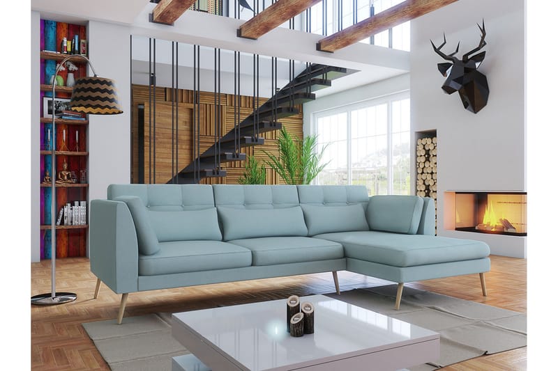 Pacyfic Divansofa 280x162x100 cm - Sofa med sjeselong - 4 seters sofa med divan