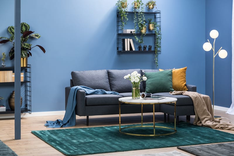 Peppe 3-seters Sofa med Divan Vendbar - Mørkegrå - Møbler - Sofaer - Sofa med sjeselong