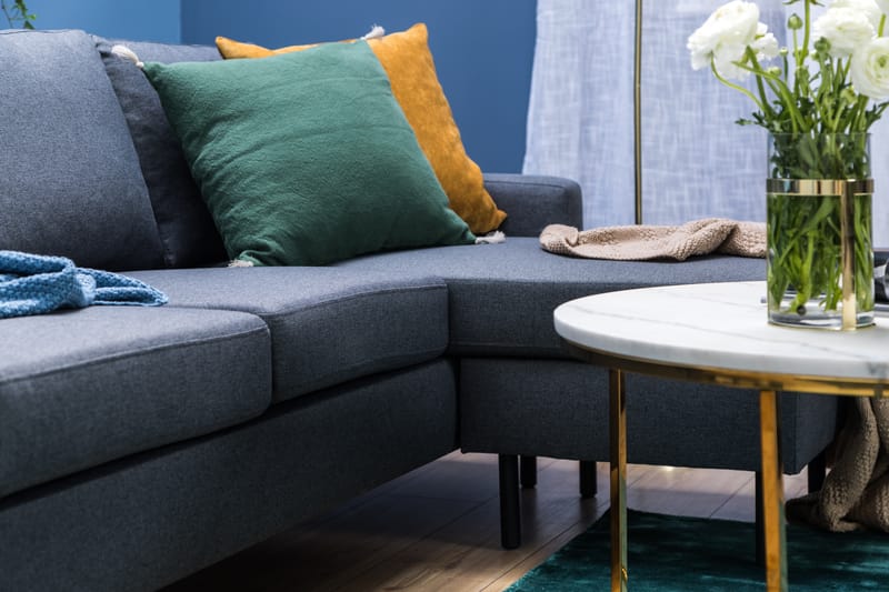 Peppe 3-seters Sofa med Divan Vendbar - Mørkegrå - Møbler - Sofaer - Sofa med sjeselong