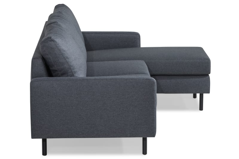 Peppe 3-seters Sofa med Divan Vendbar - Mørkegrå - Møbler - Sofaer - Sofa med sjeselong