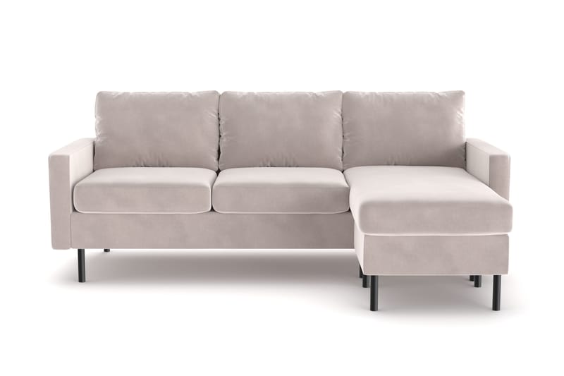 Peppe 3-seters Vendbar L-formet Divansofa i Manchester - Beige - Møbler - Sofaer - Sofa med sjeselong