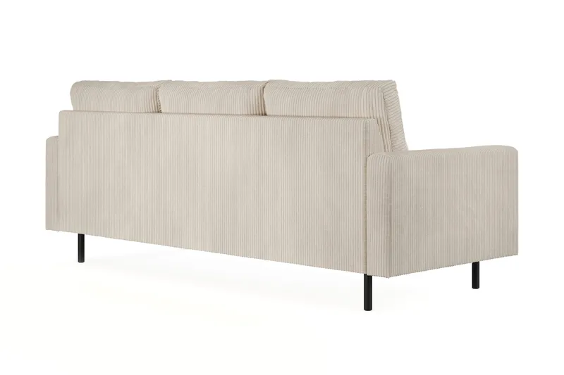 Peppe 3-seters Vendbar L-formet Divansofa i Manchester - Beige - Møbler - Sofaer - Sofa med sjeselong