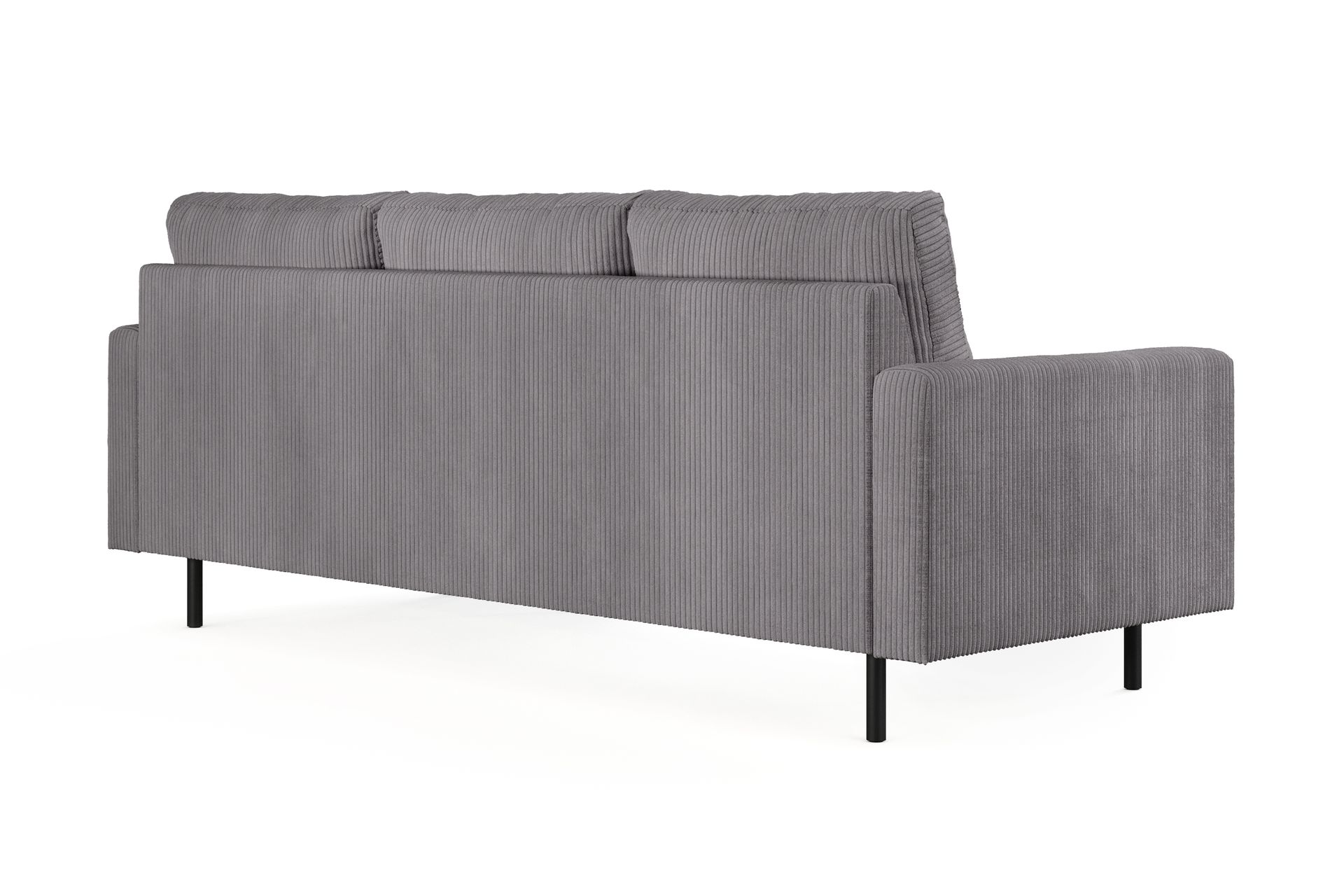 Peppe 3-seters Vendbar L-formet Divansofa i Manchester - Mørk grå - Møbler - Sofaer - Sofa med sjeselong