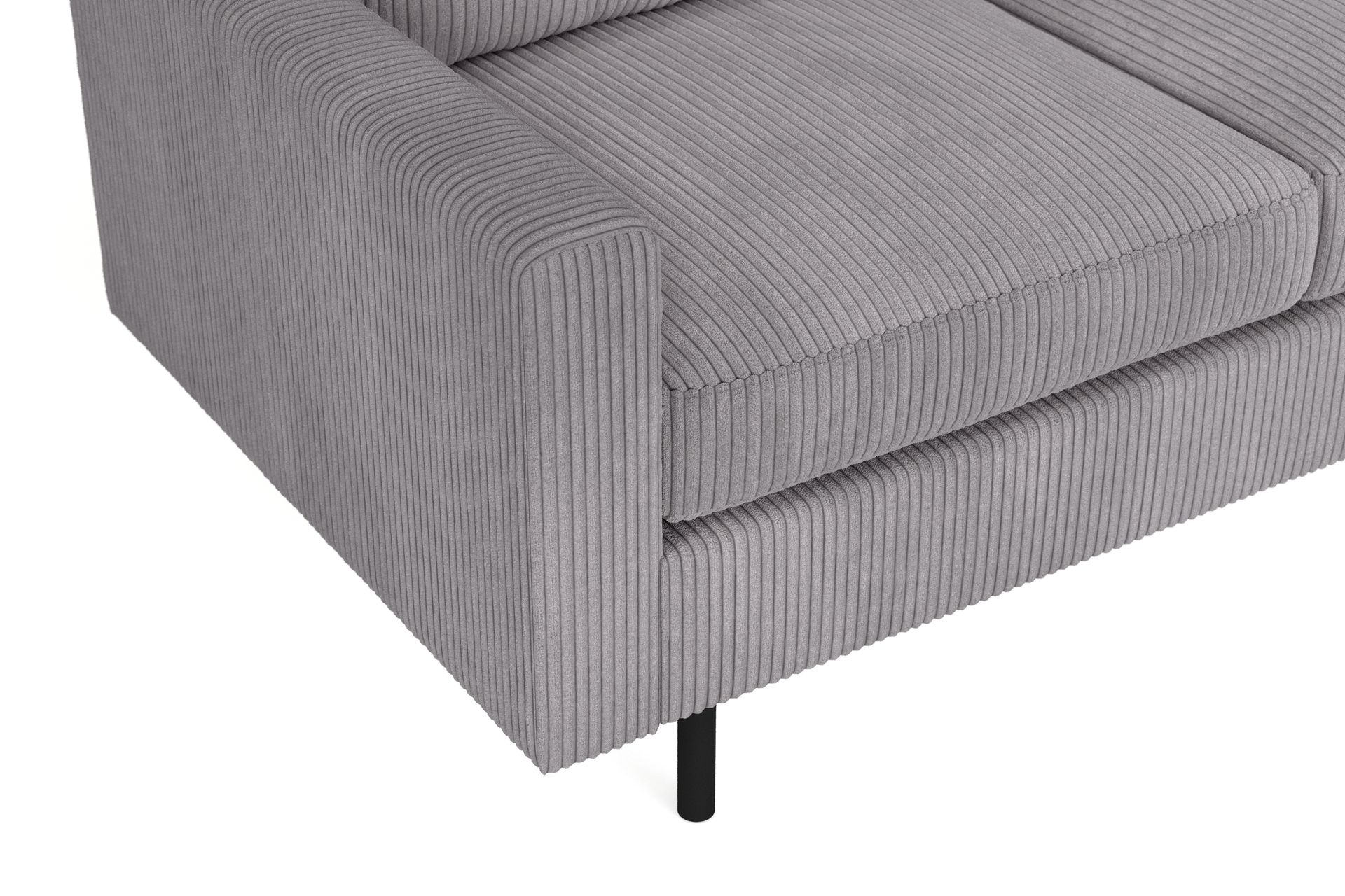 Peppe 3-seters Vendbar L-formet Divansofa i Manchester - Mørk grå - Møbler - Sofaer - Sofa med sjeselong