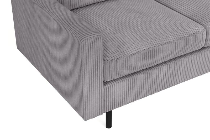 Peppe 3-seters Vendbar L-formet Divansofa i Manchester - Mørk grå - Møbler - Sofaer - Sofa med sjeselong
