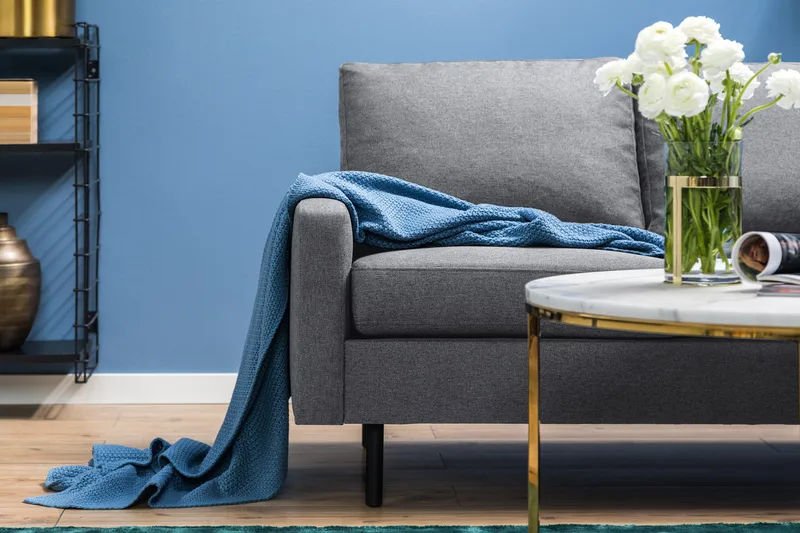 Peppe 3-seters Vendbar L-formet Divansofa i Stoff - Lys grå - Møbler - Sofaer - Sofa med sjeselong